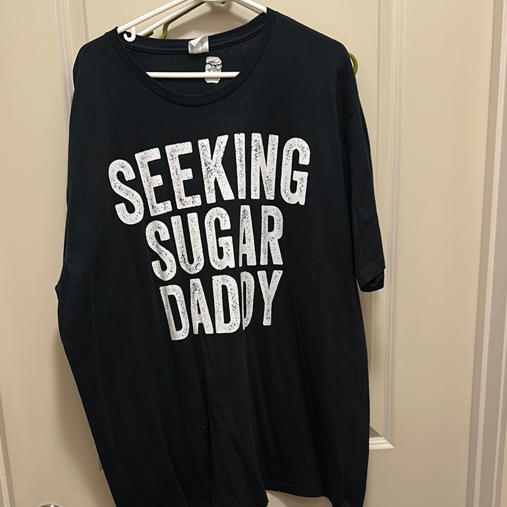 Black Graphic Tee - Seeking Sugar Daddy